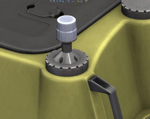 Generischer Mount mit montiertem Sensoradapter